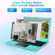 Mini 10.1inch Android 12 Laptop Computer, Portable Small Netbook with Allwinner A133 CPU Android 12 OS 2GB RAM 64GB EMMC HD IPS Screen 1280x800 Pixel 0.3MP Camera