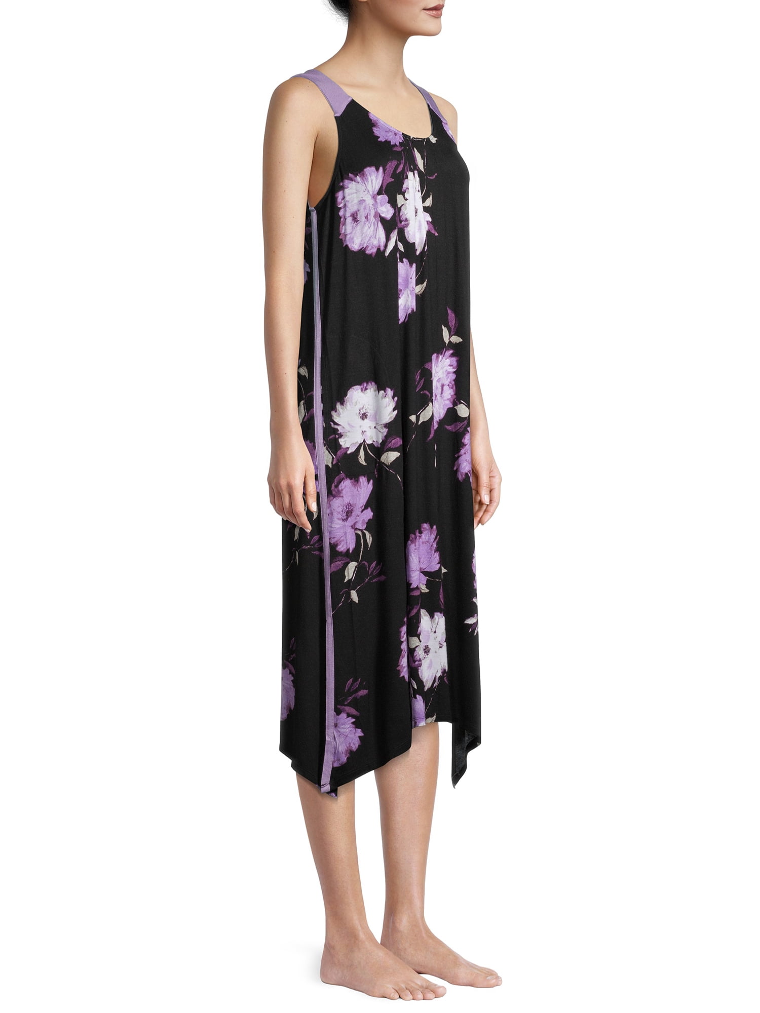 Layla Women's and Women's Plus Knit Midi Chemise Nightgown