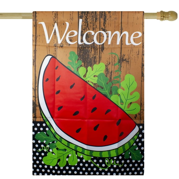 Welcome Watermelon Slice Spring Outdoor House Flag 28" x 40"
