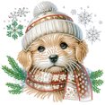 thumbnail image 1 of 5D DIY Parcial Especial en Forma Taladro Diamante Pintura Navidad Perro 30x30cm, 1 of 9