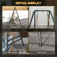 thumbnail image 6 of Garden Accessories Outsunny A-Shaped Hammock Chair Stand, Heavy Duty Swing Stand for Indoor & Outdoor Use, Max 330 lbs., Black,Garden Decorative Accessories, 6 of 8