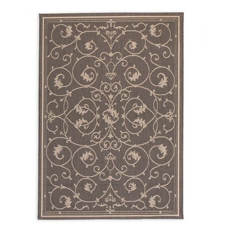 Plow & Hearth Veranda Scroll Indoor/Outdoor Rug  5 3  x 7 6