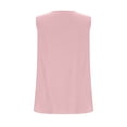 thumbnail image 5 of ZHUGeLI Women's Classic V-neck Collar Solid Color Sleeveless T-Shirt Tank Blouse Tops Up to 50% off Clearance, 5 of 6