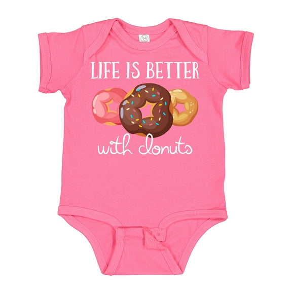 Inktastic Life is Better with Donuts Boys or Girls Baby Bodysuit