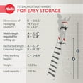 thumbnail image 3 of Hailo Folding 8 Step Non-Slip Ladder for Home & Kitchen, L100, Silver/Black, 3 of 13