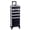 Black, variant on 4 in 1 Rolling Makeup Case Professional Makeup Box with Wheels Large Cosmetic Train Case for Hairstylist Artist Nail