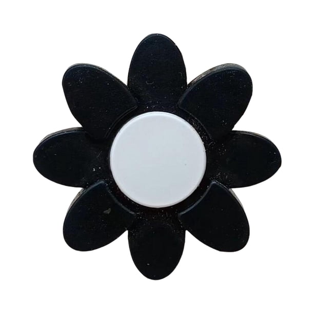 Amortiguador de raqueta de tenis con forma de flor, accesorio deportivo profesional a prueba de golpes Negro