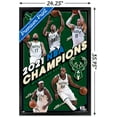 thumbnail image 3 of NBA Milwaukee Bucks - 2021 NBA Finals Champions Wall Poster, 22.375" x 34", Framed, 3 of 3