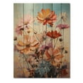 thumbnail image 3 of Designart "Collage of Light-Colored Zinnias Flowers I" Floral Print on Natural Pine Wood, 3 of 5