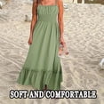 thumbnail image 5 of LKJYER Women  Floral Deep V Neck  Dress, Floral Cami , Summer Long Beach Suspender Dress, Sleeveless Dress, 5 of 8
