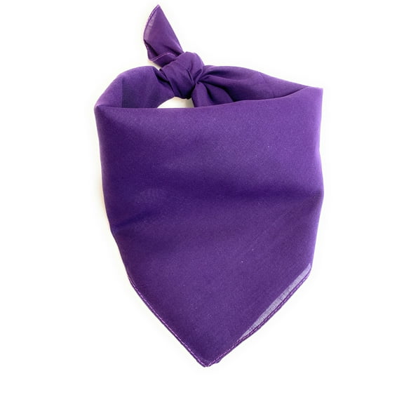 Mechaly Lightweight Soft Cotton Scarf Neckerchief (Plain Purple)