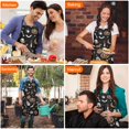 thumbnail image 6 of Vintage Halloween Pattern Apron-Garden Aprons for Women with Pockets-Cotton Linen Waterproof Kitchen Cooking Gardening Aprons Adjustable for Kitchen,Cooking,BBQ and Salon 33"x27", 6 of 7