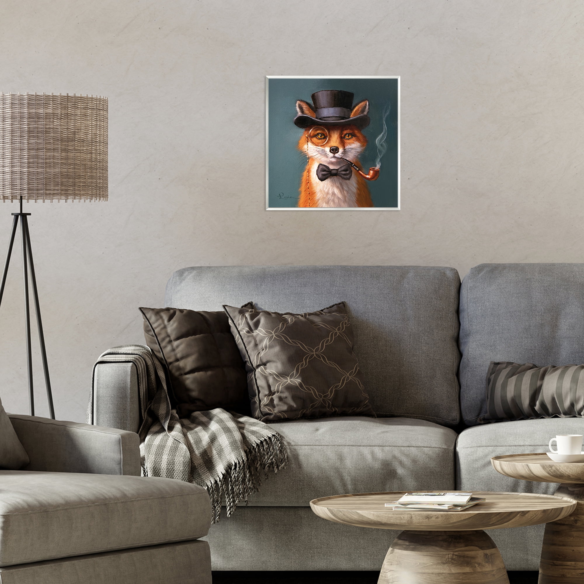 Stupell Industries Charming Dapper Fox Wall Plaque Art, design by Lucia Heffernan