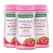 Nature's Brand Bounty Optimal Solutions Hair Skin Nails Gummies, 80 Ct, 3-Pack