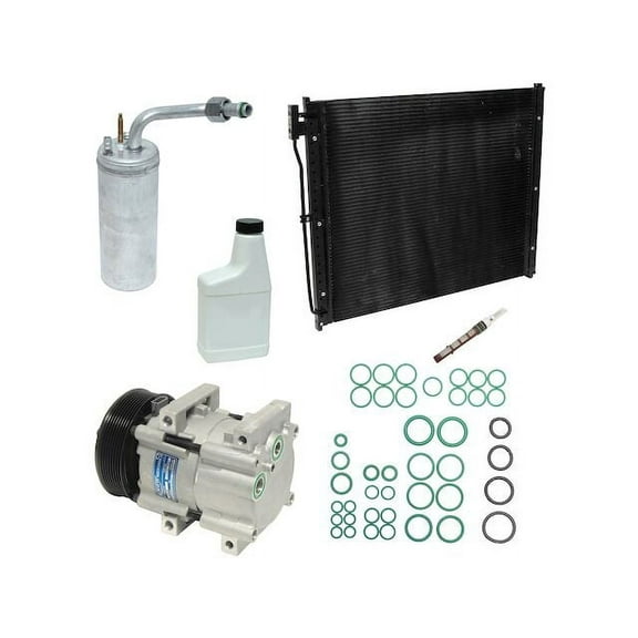 A/C Compressor Kit with Fixed Orifice - Compatible with 1999 - 2003 Ford F350 Super Duty 7.3L V8 VIN F Mechanical Turbo Diesel 2000 2001 2002