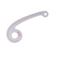 thumbnail image 1 of Multifunction 6501 Plastic French Curve Sewing Ruler Measure Tailor Ruler Making Clothing 360 Degree Bend Ruler Tools Style B, 1 of 6