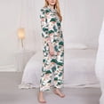 thumbnail image 3 of Fotbe Hawaii Palms Conjunto de Pijama de Manga Larga para Mujer con Estampado, Ropa de Dormir de 2 Piezas, Conjunto de Casa Suave y Cómodo con Bolsillos-Large, 3 of 7