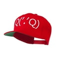 thumbnail image 2 of Boxing Face Emoticon Embroidered Snapback Cap - Red OSFM, 2 of 5