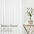 thumbnail image 5 of White Pinch Pleat Linen Curtains for Bedroom 90 Inches Long 2 Panel Set,Light Filtering Semi Sheer Privacy Bright Bohemian Gothic Decor Floor Length Curtains for Living Room 90 Length, 5 of 18