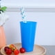 thumbnail image 4 of EeaseMX 12 vasos de plástico reutilizables para bebidas, vajilla para fiestas, vasos para jugos y bebidas (azul), 4 of 7
