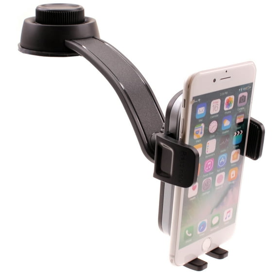 Car Mount Dash Phone Holder for Samsung Galaxy S25/Edge/Plus/Ultra - Cradle Bendable Adjustable Aluminum Arm Swivel Dock Strong Grip