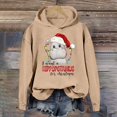 thumbnail image 3 of I Want A Hippopotamus For Christmas Hoodies for Women Long Sleeve Funny Graphic Hooded Sweatshirt Pullover Tops, 3 of 4