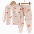 thumbnail image 5 of TOWED22 Toddler Baby Boy Fall Winter Outfit Waffle Solid Color Long Sleeve Sweatshirts Stretch Jogger Pants Newborn Clothes Set Size:2-3 Y,Color:Watermelon Red, 5 of 5