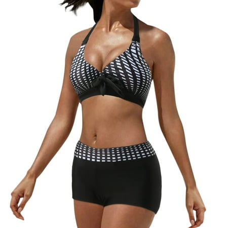 YOTMKGDO Tankini Swimsuits For Women  Sexy Bikini Swimsuit Women Swimwear Push Up Bikini Set Thong Brazilian Bathing Suit Beach Wear  Black+XL
