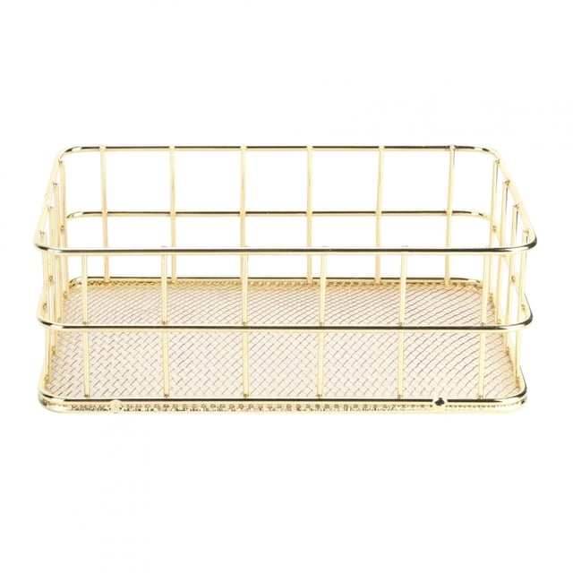Stable And Durable Storage Basket, Desktop Basket, Beautiful Plating Process Desktop Organizer, Bathroom For Desktop Living Room Home Small Size