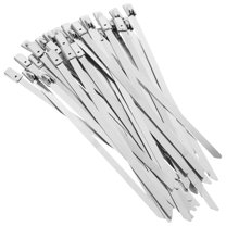 WHAMVOX  100 Pcs Stainless Steel Cable Ties Metal Zip Strap Automotive Car