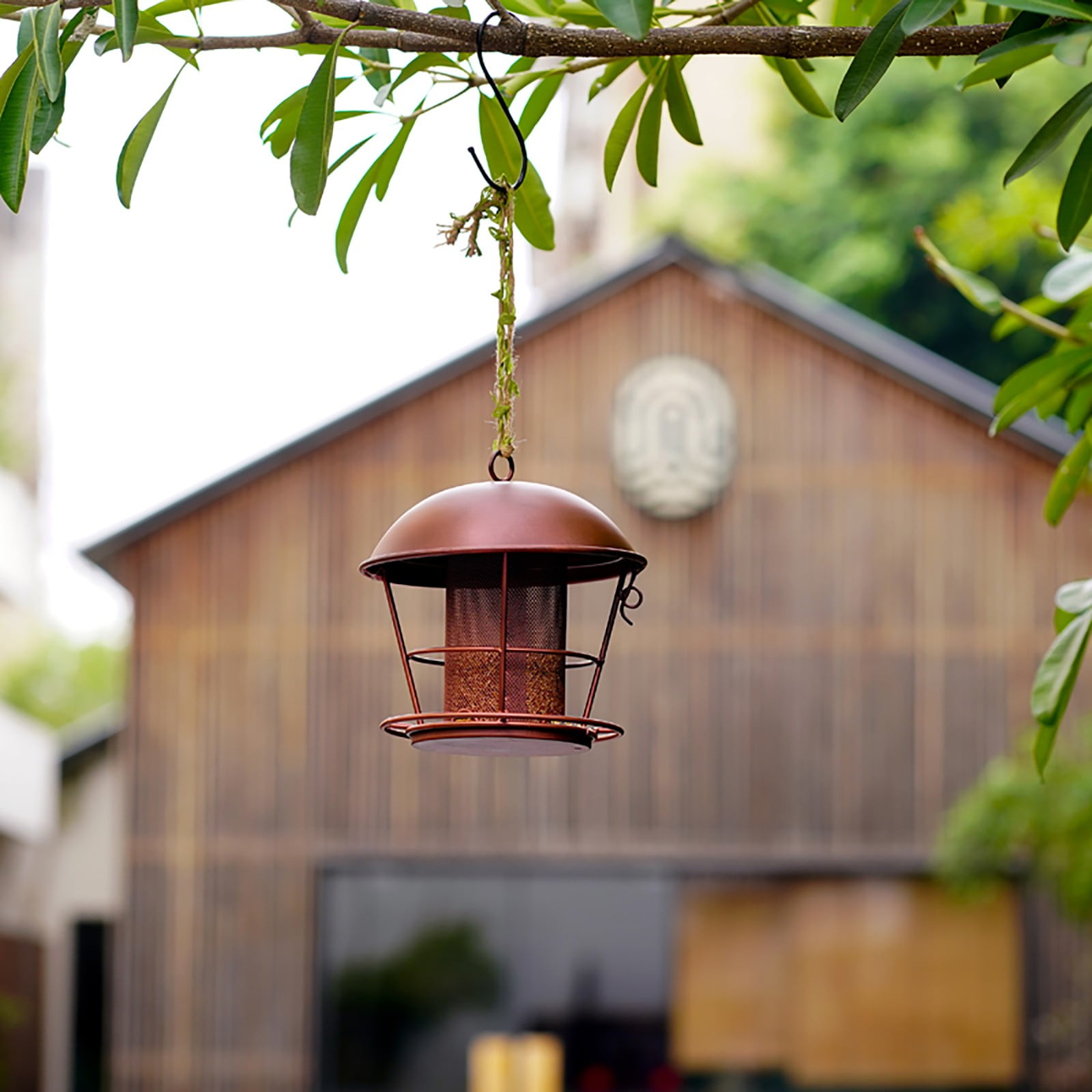 Outdoor Metal Dome Bird Feeder Garden Wrought Iron Decor, Hummingbird Feeder, Bird Feeder, Bird Feeder for Outdoors Hanging, Window Bird Feeder