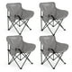thumbnail image 1 of Silla Plegable para Camping Pesca Playa y Exteriores de Lona Impermebale Ligera Silla para Exterior Ergonomica con Estructura de Acero y Funda Transportadora Set de 4 Sillas (Gris), 1 of 5