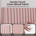 thumbnail image 5 of Renwick Queen Upholstered Platform Bed Frame with Channel Tufted Headboard, Pink, 5 of 10