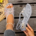 thumbnail image 5 of Willtoo Jelly Sandals for Women Mesh Flats Clear Sandals Beach Water Shoes Cute Fashion Trendy for Girls Office Cruise Festivals Gifts, 5 of 6