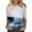 White, variant on Fashion Women's Spring Printed Mid-length sleeves Crew-Neck Casual Tee Tops