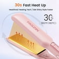 thumbnail image 3 of Faszin Hair Straightener Professional 1.65inch Wide-Plate Titanium Negative Ion Flat Iron 30s Rapid Heating LED Temp Display Wide Voltage & 10 Adjustable Temp Levels (260-450℉) Pink, 3 of 9