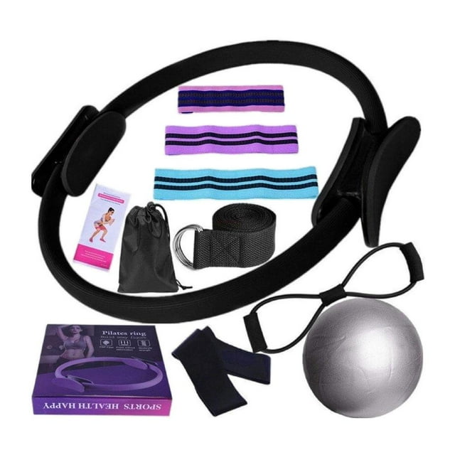 Kit d'Essentiels de Pilates pour Femmes, Kit de Pilates 2025 Nouveau Better Me, Anneaux de Pilates, 11 Ensembles de Yoga pour Femmes, Bande d'Exercice de Hanche, Balle de Yoga 25cm, Bande de Résistance pour Femmes