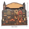 thumbnail image 3 of Wooden Halloween Village Tabletop With Country Style For Decor House Rustic Fall Tray Haunted Town Centerpiece, Halloween Craft Decorations, Creative Gift, Halloween Decor ,1pcs, A, 3 of 8