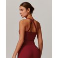 thumbnail image 2 of IBTOM CASTLE Tank Top Built in Bra for Women - Sports Yoga Workout Tops Crop Halter Neck Womens Padded Sport Back Bras Cami S Red, 2 of 7