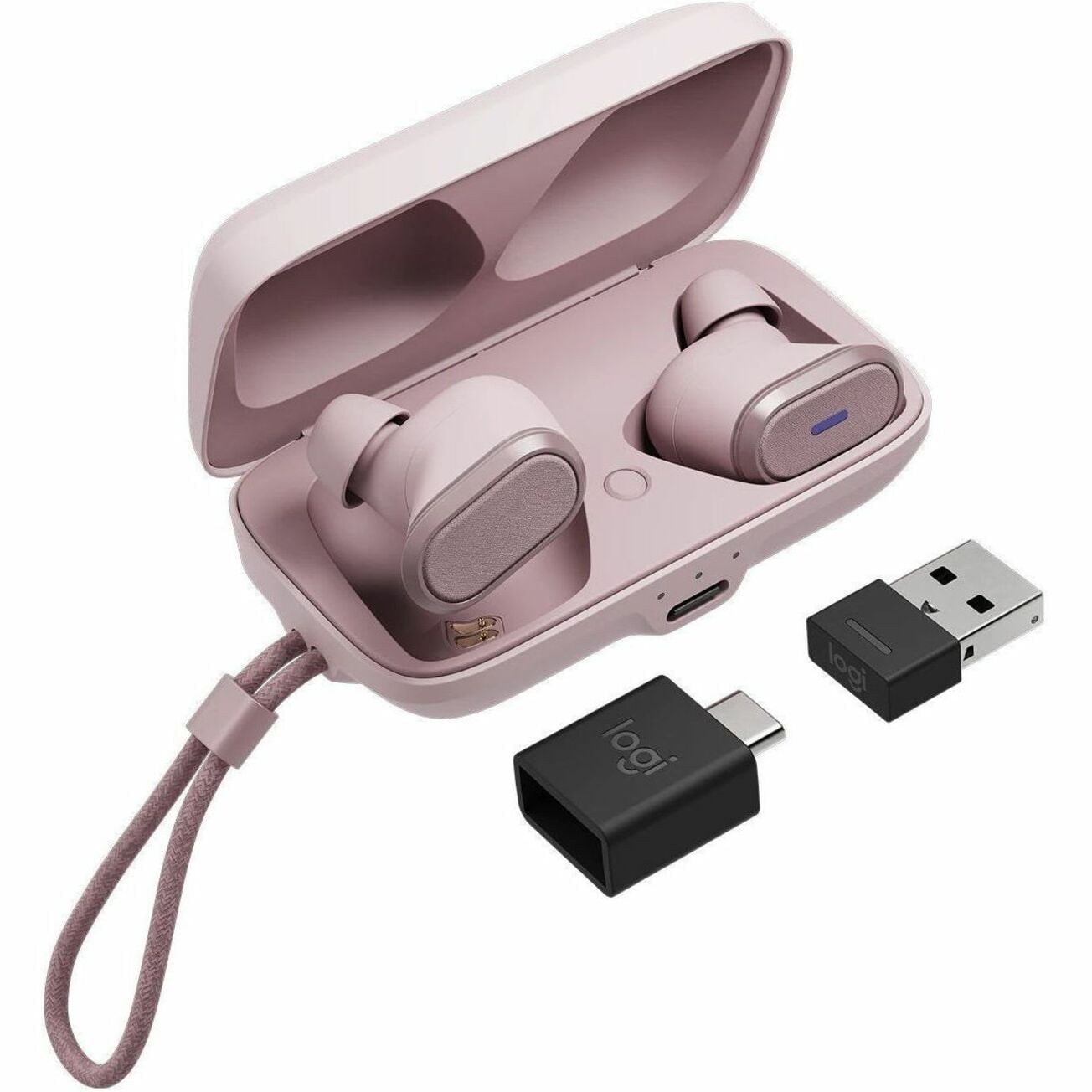 Logitech Zone True Wireless - Stereo - USB Type A - True Wireless - Bluetooth - 98.4 ft - 20 Hz - 20 kHz - Earbud - Binaural - In-ear - Noise Cancelling, Omni-directional, MEMS Technology Microphon...