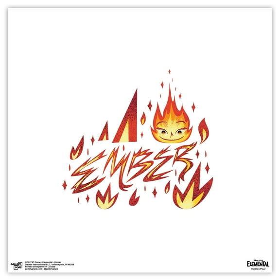 Gallery Pops Disney Elemental - Ember Wall Art, Unframed Version, 12" x 12"
