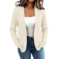 thumbnail image 2 of OGLCCG Cardigans for Women Classic Casual Lightweight Open Front Ribbed Knit Cardigan Sweaters with Pockets S-XXL, 2 of 6