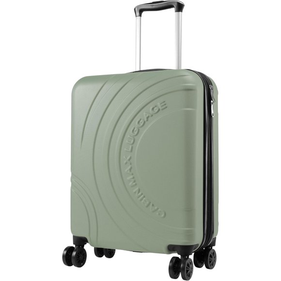 Cabin Max Velocity 55x40x20cm (22x16x8") Valise Extensible Bagage à 4 Roues Sacs de Cabine Convenant à Ryanair, Easyjet, Jet 2 Bagage de Cabine (Bodo Green)