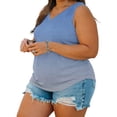 thumbnail image 7 of Sevevn Womens Plus Size Tank Tops Summer Sleeveless V Neck T Shirts Casual Loose Fit Basic Tees Tunic Tops, 7 of 7