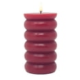 thumbnail image 2 of Mainstays Single Wick 3" x 5" Bubble Pillar Candle, Unscented, Red, 2 of 7