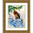 thumbnail image 1 of Kovacs, Anna Brigite 19x24 Gold Ornate Wood Framed with Double Matting Museum Art Print Titled - Red Fox, 1 of 4