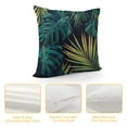 thumbnail image 4 of JRXY  Throw Pillow Covers Green Tropical Palm and Banana Leaves Watercolor Decorative,Square Cushion Case for Home Sofa Couch White, 4 of 5
