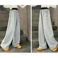 thumbnail image 2 of HUANBAI Girls Pants Drawstring Elastic Sweatpants Solid Color Casual Active Joggers For 4 12 Years 6-7 Years, 2 of 5