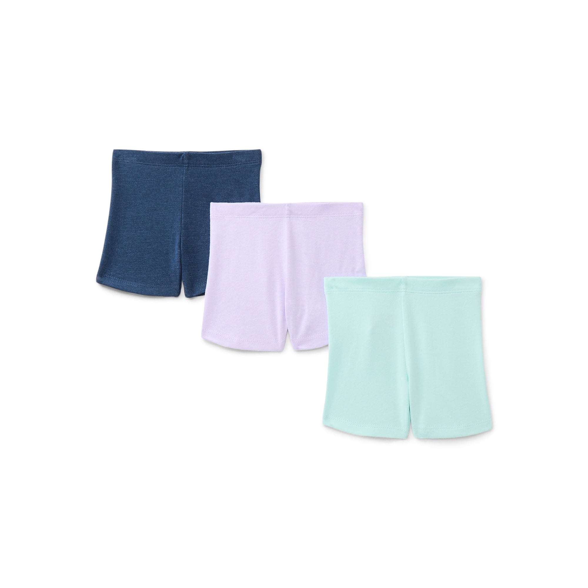Wonder Nation Baby Girls Bike Shorts, 3-Pack, Sizes 0-24 Months