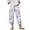 AK-Multicolor, variant on QATAINLAV Wamen 2025 Summer Elastic Waist Harem Pants with Pockets Casual Tulips Hem Linen Beach Capris Fashion Print Plus Size Loose Cropped Trousers Multicolor XXXXL Ofertas Relampago de Hoy